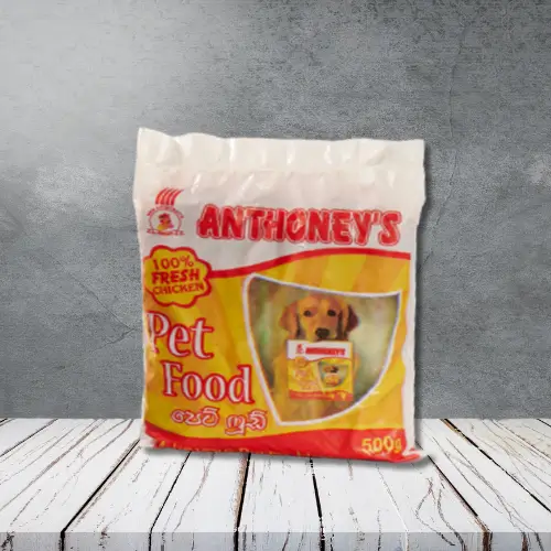 A pack of Anthoneys pet food